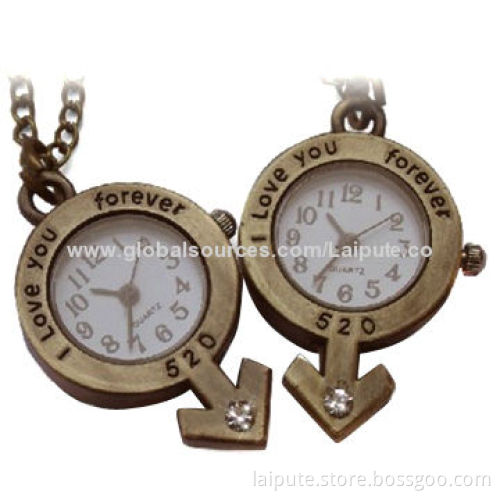 2014 Utime Fashion Classic Design Gold Plated Couple Steam Punk Pocket Watches for Louvers